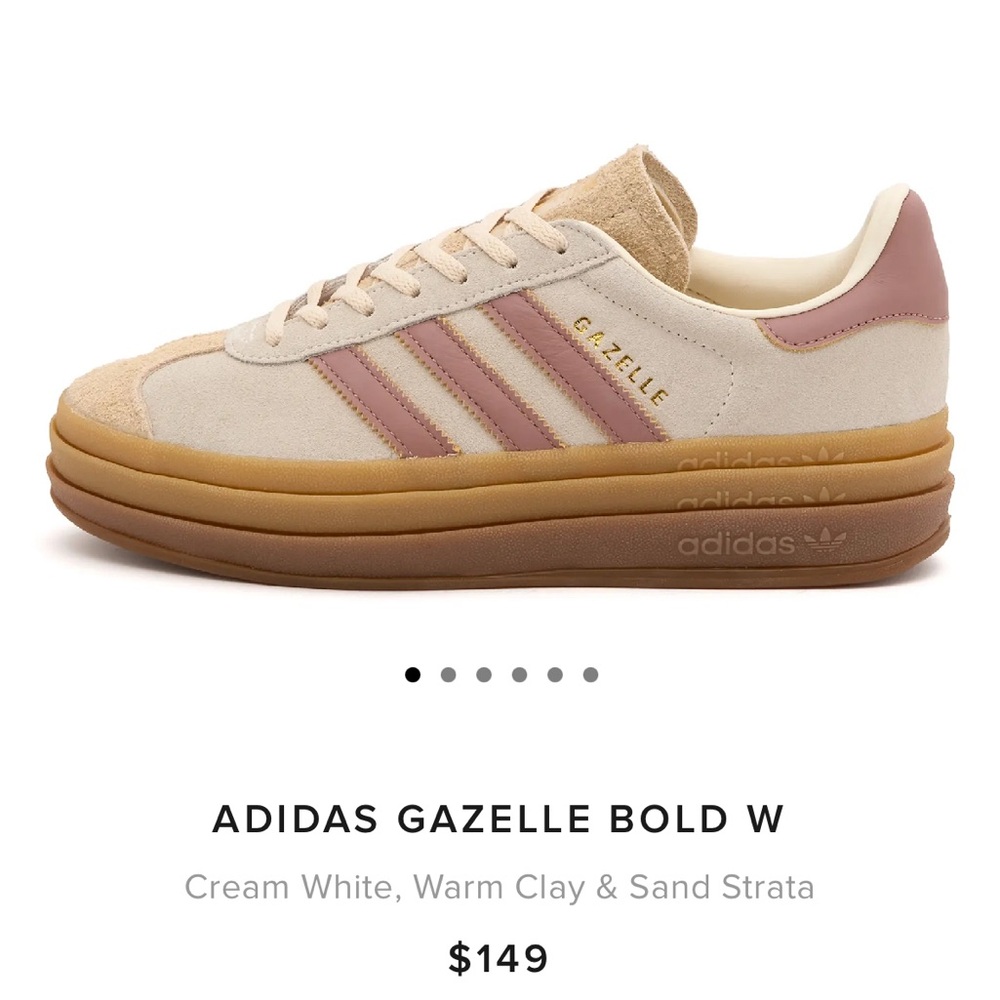NWT and box Adidas Gazelle Bold Women’s 11 cream/clay - Picture 2 of 14